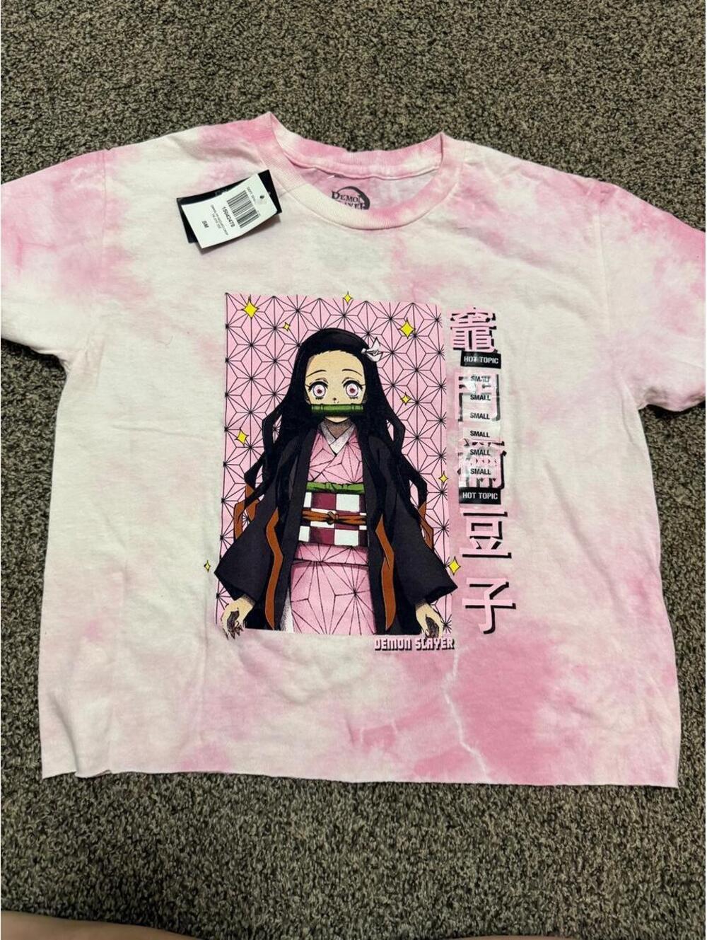 Demon Slayer Kid's Pink and Multi Tshirt